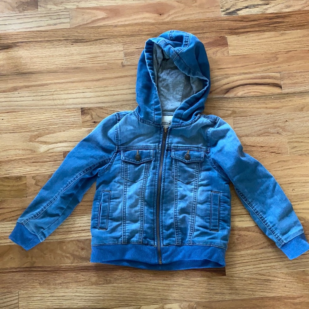 Tucker + Tate Kids Jean Jacket w/ Hood, Size 5
